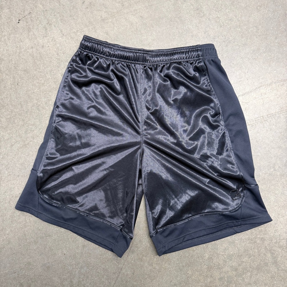 AND1 Mens Black Satin Mesh Basketball Shorts ANM241SH17 Size XL